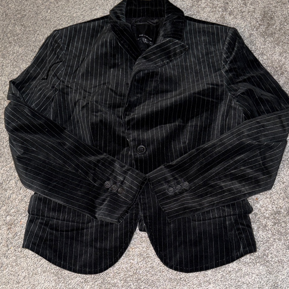 The Limited Black Pinstripe Blazer